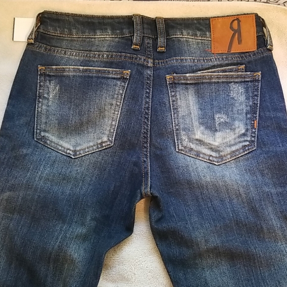 NWT Rock Revival Remix Mid Rise Straight destroyed - Picture 7 of 12